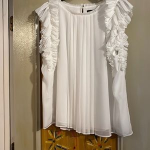 L White House Black Market sleeveless silk blouse